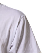 White Graphic Print Cotton Crew Neck T-shirt