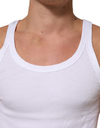 White Sleeveless Round Neck Tank Top T-shirt