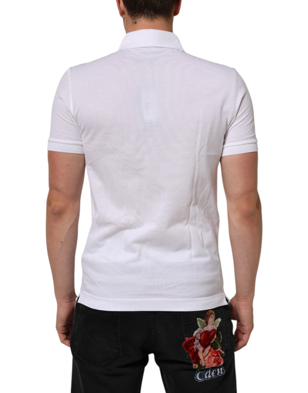 White Collared Short Sleeves Polo T-shirt