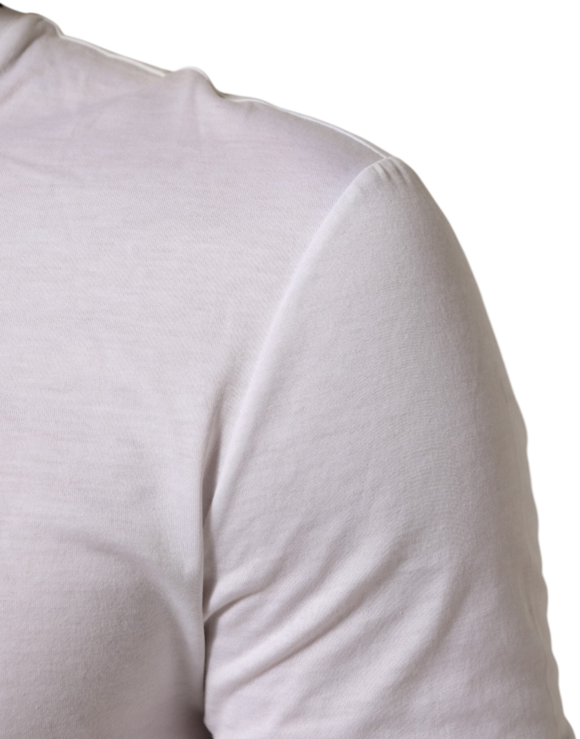 White Short Sleeves Round Neck Men Underwear T-shirt