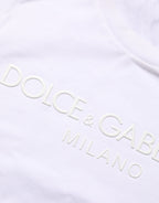 White Cotton Crew Neck Short Sleeves T-shirt