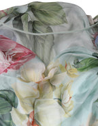 Blue Floral Print Tiered Long Maxi Dress