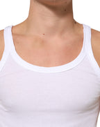 White Sleeveless Round Neck Tank Top T-shirt