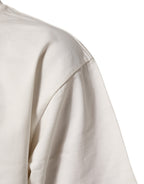 White Logo Print Cotton Crew Neck Men T-shirt