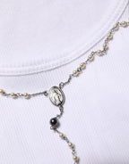 White Cotton Chain Necklace Tank Top T-shirt