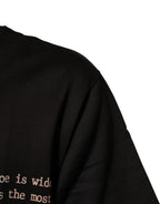 Black Marilyn Monroe Cotton Crew Neck T-shirt