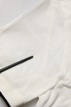 White Logo Embroidery Cotton Polo T-shirt