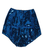Blue Sequin Embellished High Waist Girdle Underwear