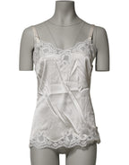 Off White Floral Lace Tank Lingerie Top Underwear
