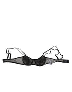 Black Floral Underwired Balconette Bra Underwear
