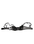 Black Floral Underwired Balconette Bra Underwear