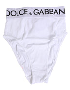 White Cotton Stretch High Waist Panty Underwear