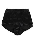 Black Silk Stretch High Waist Girdle Underwear