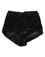 Black Silk Stretch High Waist Girdle Underwear