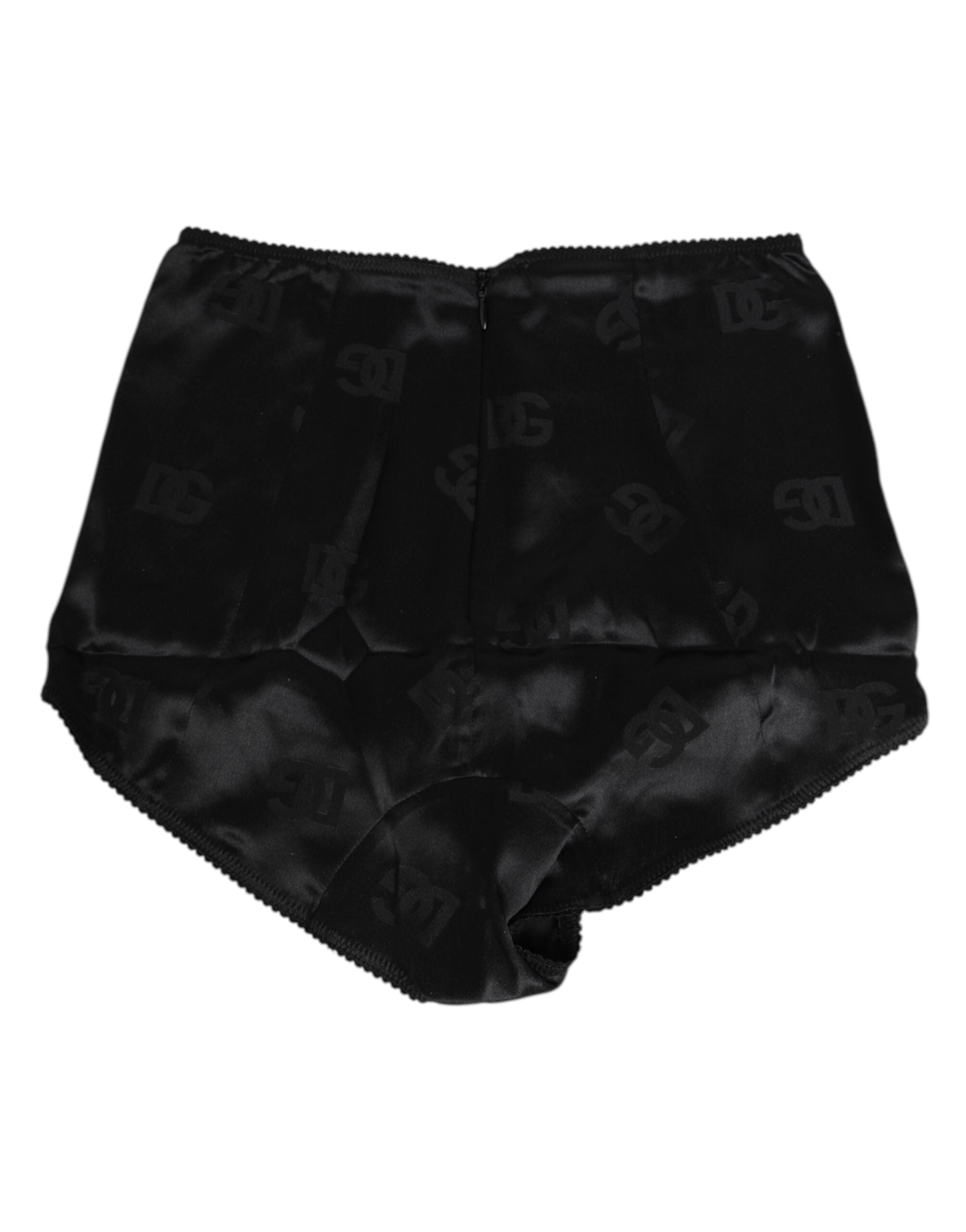 Black Silk Stretch High Waist Girdle Underwear
