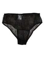 Black Nylon Stretch High Waist Panty Underwear