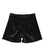 Black Silk Stretch Slip Cycling Women Underwear