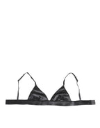 Black Silk Satin Triangle Soft Cup Underwear