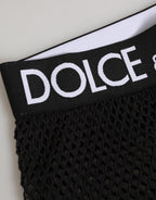 Black Cotton Logo Shorts Midi Trouser Underwear