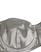 Gray Acetate Stretch Balconcino Bra Underwear