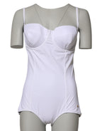White Padded Balconette One Piece Swimwear