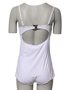 White Padded Balconette One Piece Swimwear