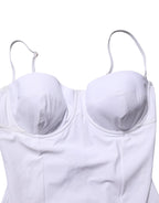 White Padded Balconette One Piece Swimwear