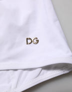 White Padded Balconette One Piece Swimwear