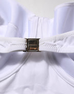 White Padded Balconette One Piece Swimwear