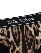 Brown Leopard Nylon High Waist Panty Underwear