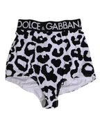 White Leopard Nylon High Waist Girdle Underwear
