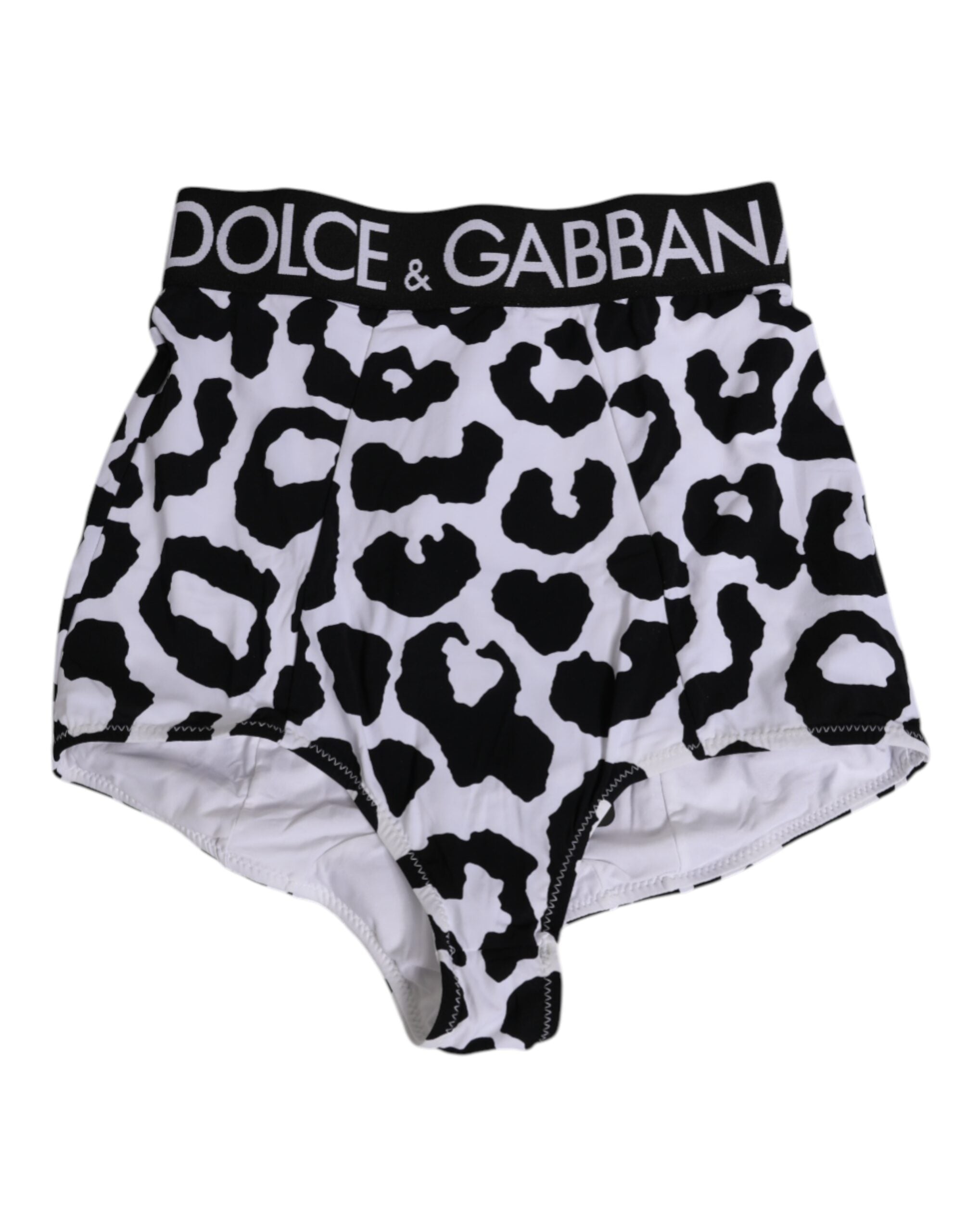 White Leopard Nylon High Waist Girdle Underwear