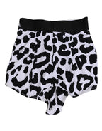 White Leopard Nylon High Waist Girdle Underwear