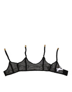 Black Floral Lace Nylon Strap Garter Underwear