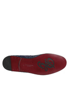 Blue Sequined Loafers Slippers Men Dress Shoes