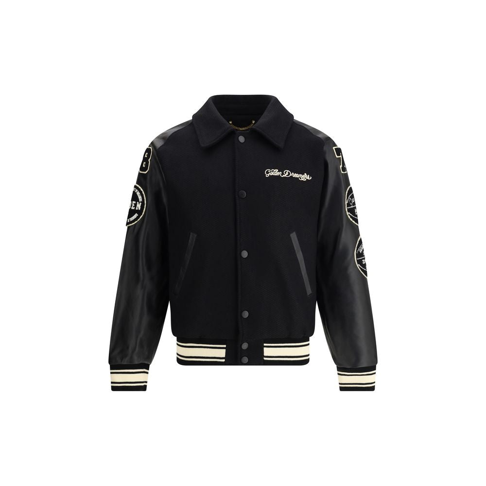 Black Wool Oves Aries Bomber