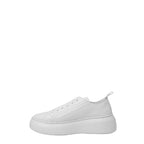 White Leather Platform Sneakers