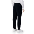 Blue Cotton Casual Pants