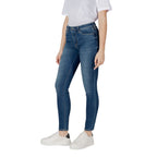 Blue Cotton Skinny Jeans