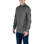 Black Cotton Pattern Shirt