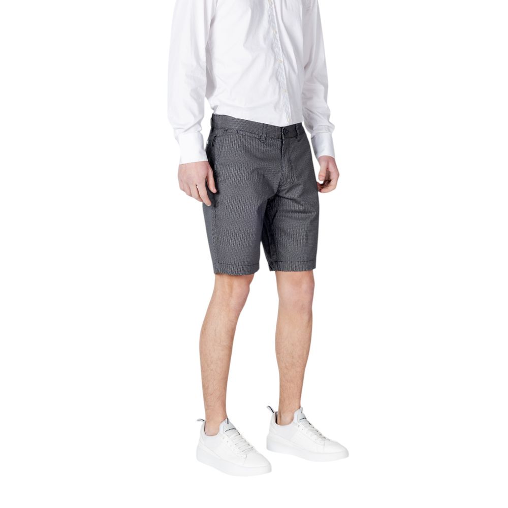 Blue Cotton Bermuda Shorts