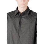 Black Cotton Dress Shirt