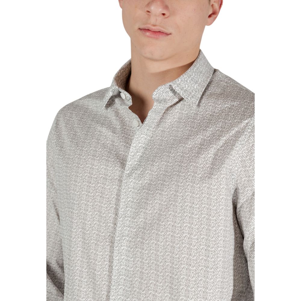 Cream Cotton Pattern Shirt