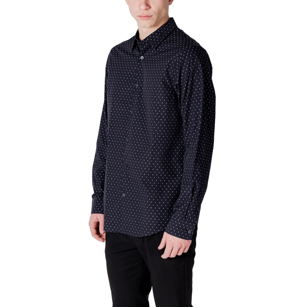 Blue Cotton Pattern Shirt