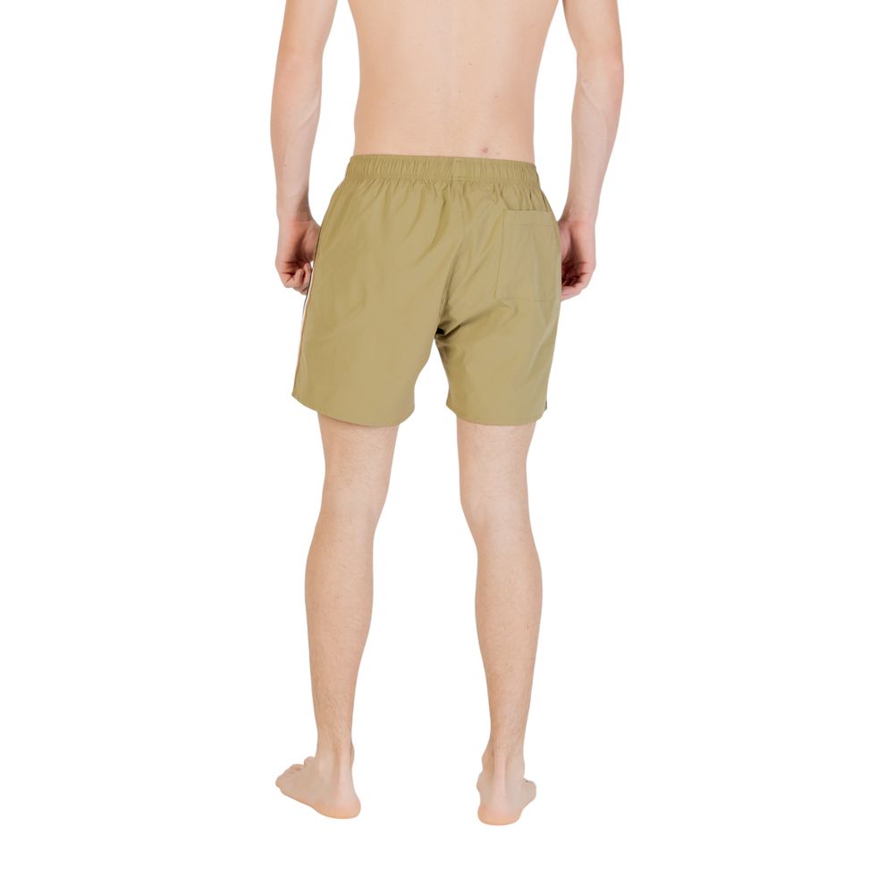 Bicolor Polyester Swim Shorts