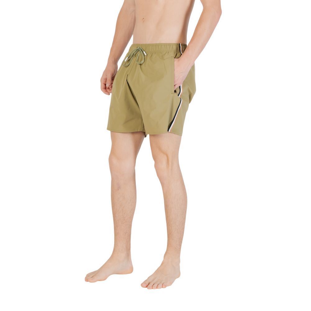 Bicolor Polyester Swim Shorts