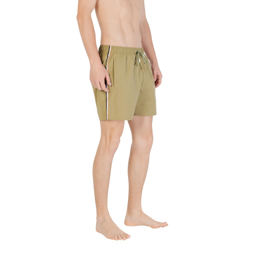 Bicolor Polyester Swim Shorts
