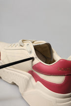 White Pink Leather Daymaster Sneakers Shoes