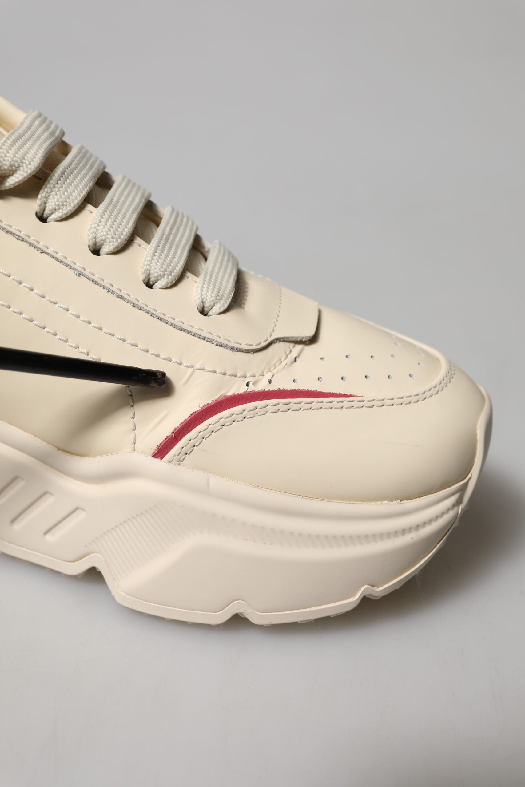White Pink Leather Daymaster Sneakers Shoes