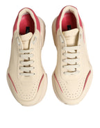 White Pink Leather Daymaster Sneakers Shoes